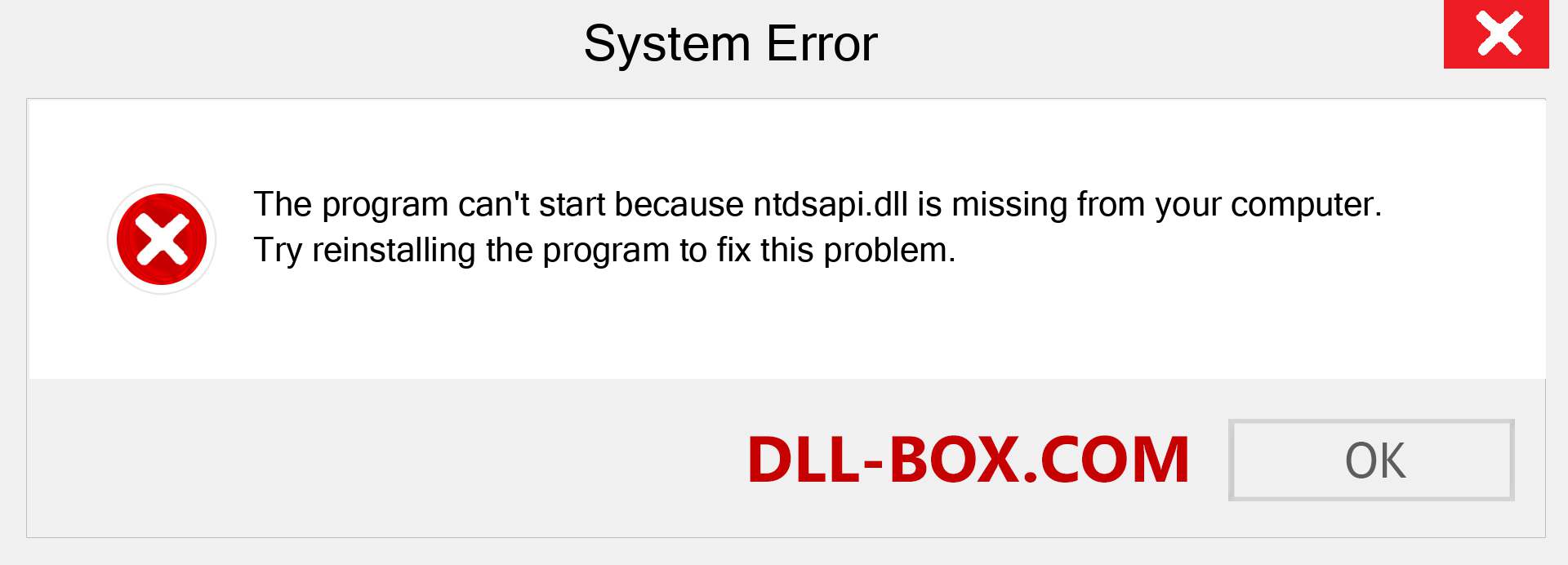  ntdsapi.dll file is missing?. Download for Windows 7, 8, 10 - Fix  ntdsapi dll Missing Error on Windows, photos, images